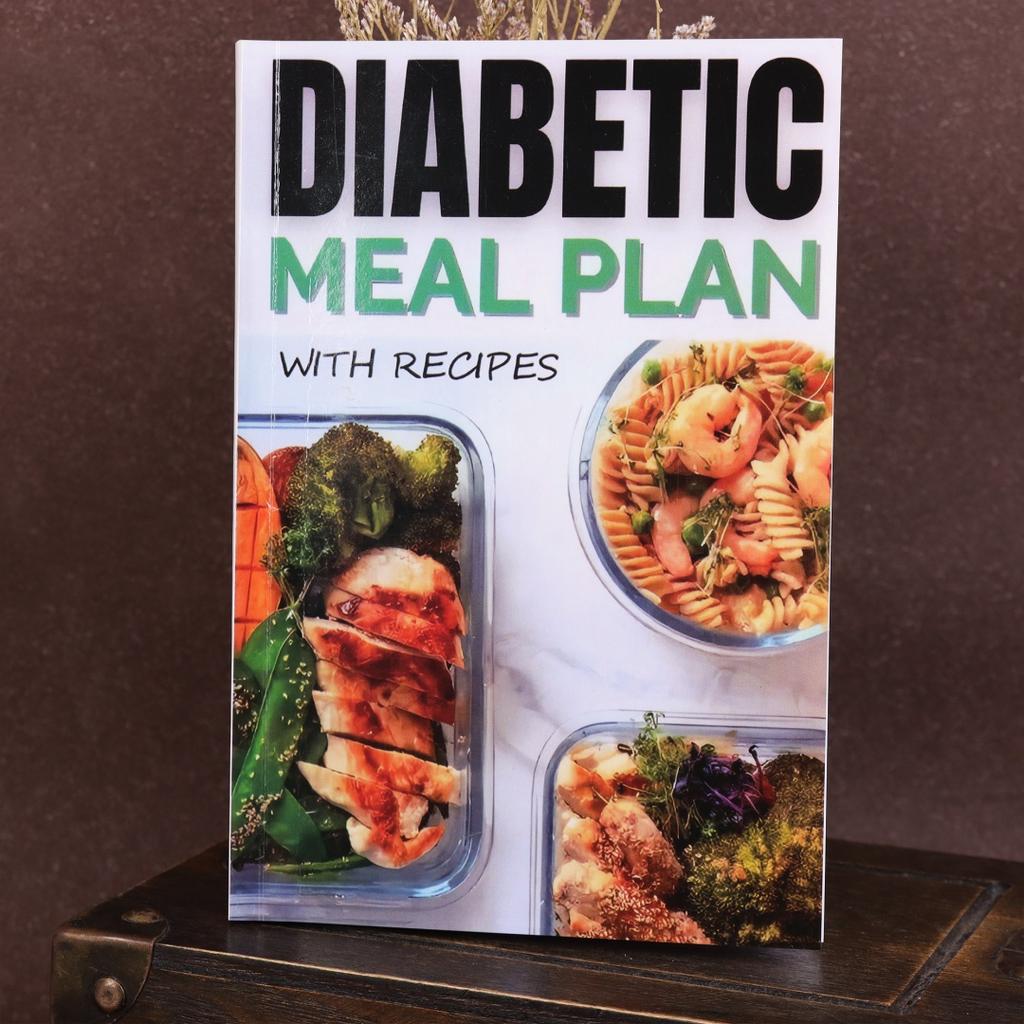 1pcs Food Diet Cook Book Healthy Meal Planner Food List Type 2 Prediabetic Diet Guide Meal Planner for Diabetics 91 Pages