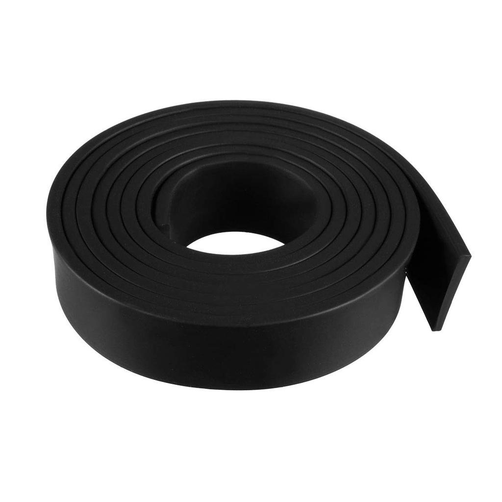 uxcell Rubber Seal Strip, 15mm Wide, 2mm Thick, 1M Length, Solid Rectangle, Black