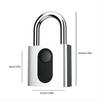 Portable Keyless Fingerprint Lock USB Charging Waterproof Smart Padlock Zinc Alloy Anti-theft Electronic Door Lock House Unlock