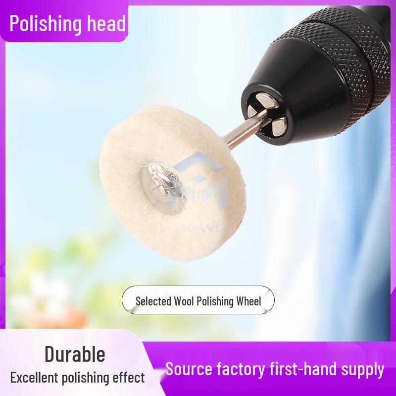 2.35mm Cloth Felt Polishing Wheel with Handle for Mirror, Jade, and Engraving Work