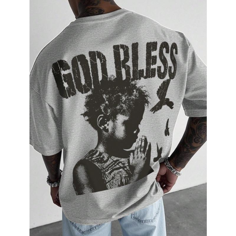 The new men's T-shirt for the summer of 2025 features a casual fashionable comfortable and breathable 3D letter pattern print