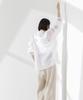 Nano Universe Sheer Hooded F Women's Shirt, 030, White, 673-5120316