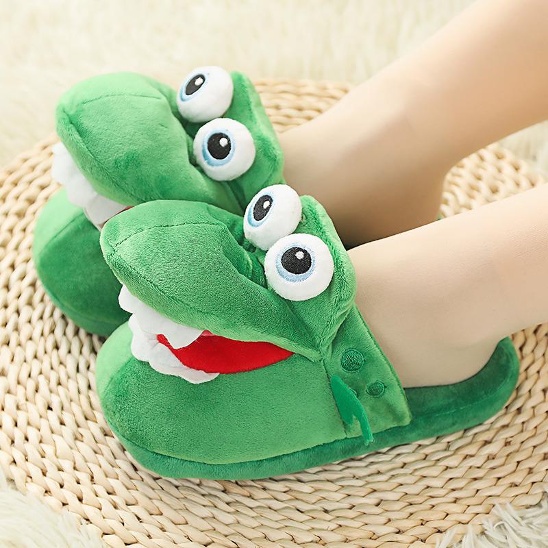 TikTok Style Funny Crocodile Mouth-Opening Fish Slippers - Xiao Di Crocodile Slippers for Dancing