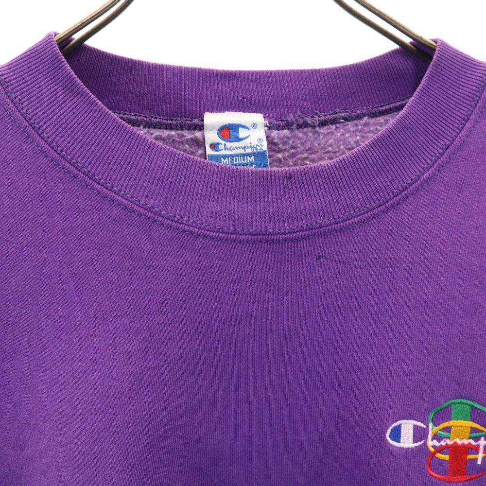 Champion 90s Old USA made blue tag Long sleeve sweat trainer Back brushed Men's Used