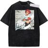 Japan Funny Anime Dandadan Okarun Ken Takakura Grarphic Print Tshirt Men Women Cotton Summer Retro Washed Casual Oversized Tops