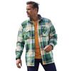 Atlas For Men Mens Checked Fleece Overshirt