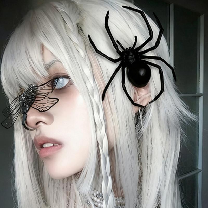 Pince à Cheveux Araignées Oversize Design Antidérapant Épingle à Cheveux Pour Adultes Adolescents Fête d'Halloween Accessoires de Coiffure Accessoires Photo