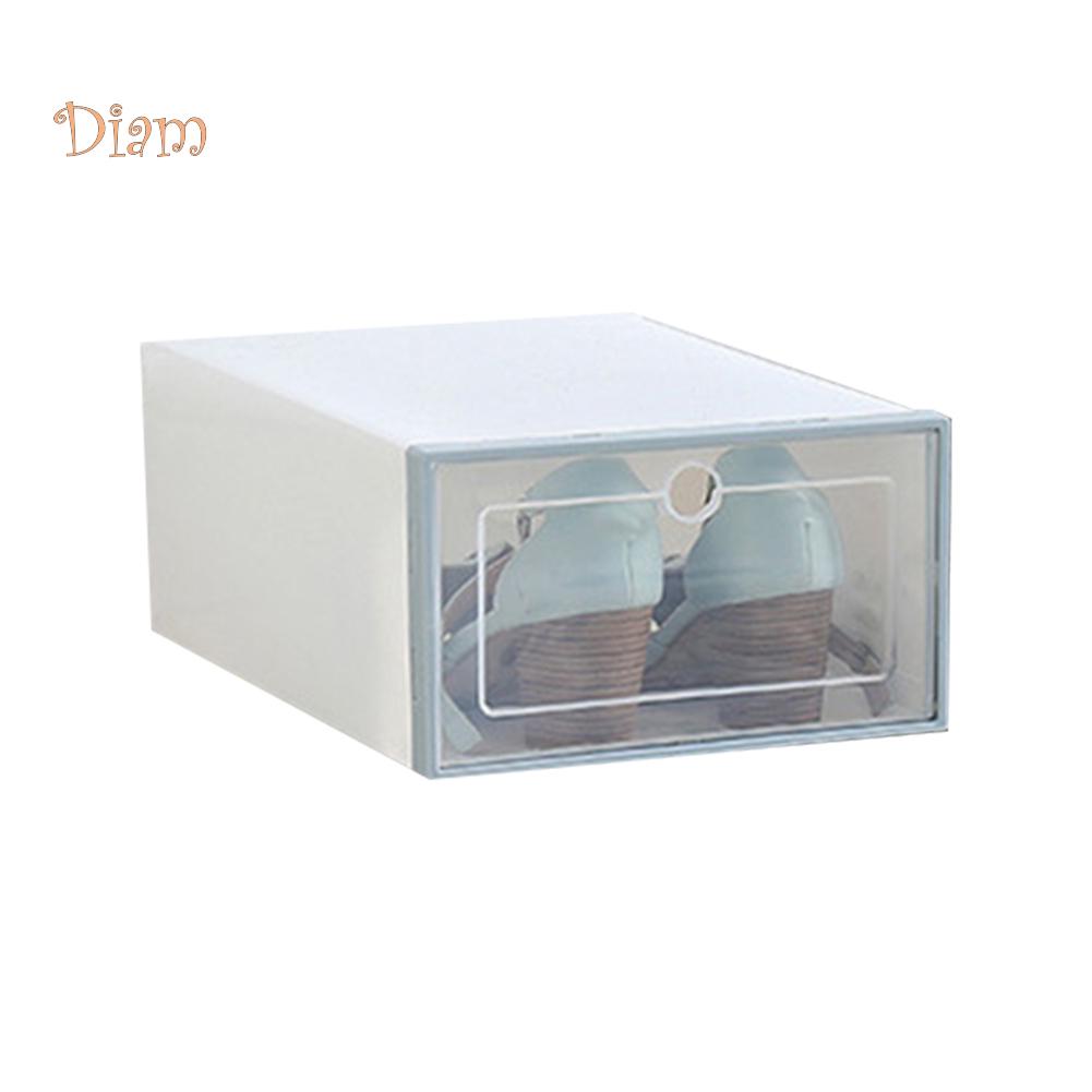 VANA HOME DECOR Stapelbarer staubdichter transparenter Klapp-Schuhaufbewahrungsbox-Organizer