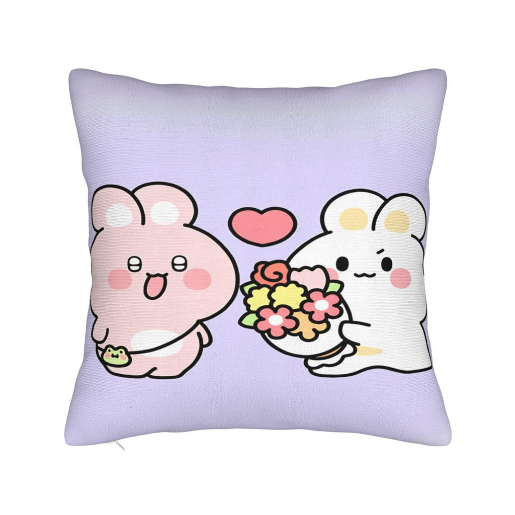 Pillow Cover Asamimichan and Anemimi  Morden Pillow Case For Sofa Couch Bed Living Room Pillowcases