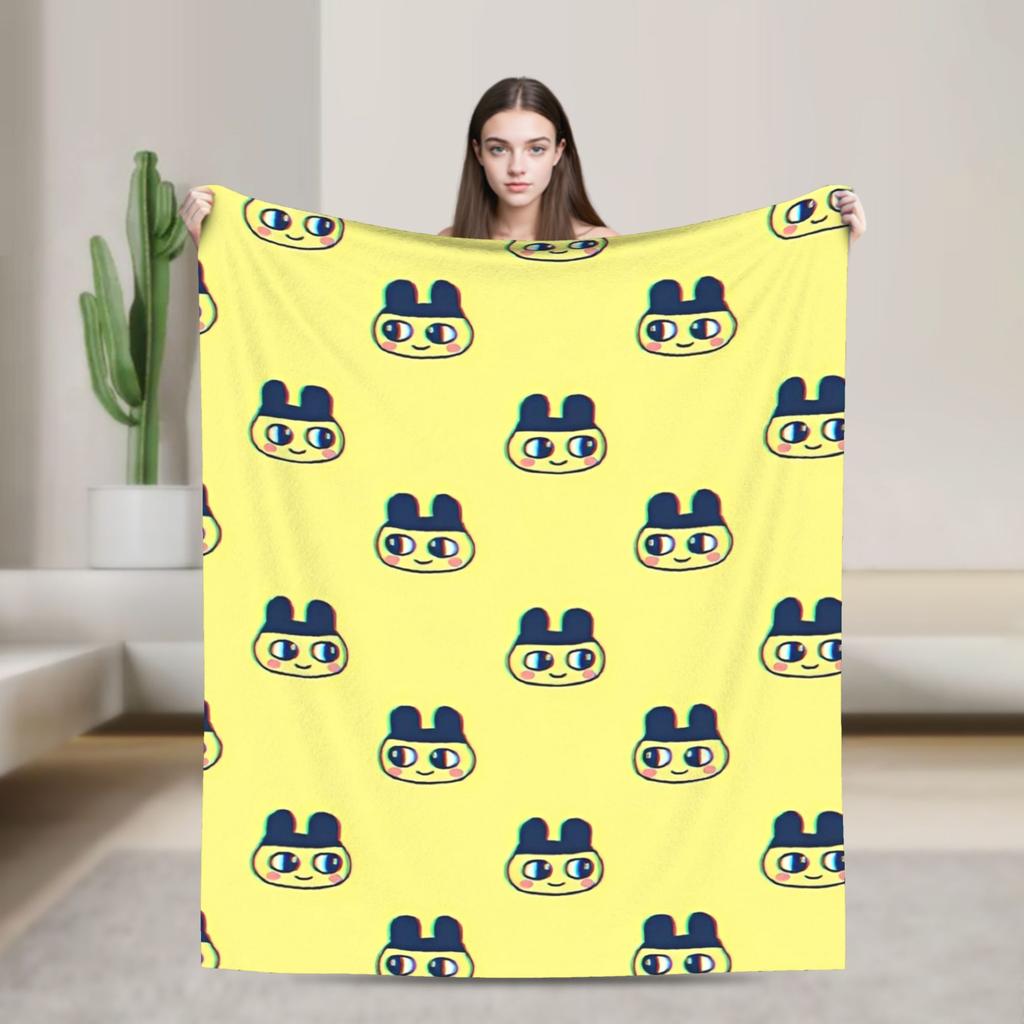 Soft Blanket Airplane Travel Tamagotchis Digital Pet Throw Blanket Flannel Bedspread For Outdoor Print Sofa Bed Cover