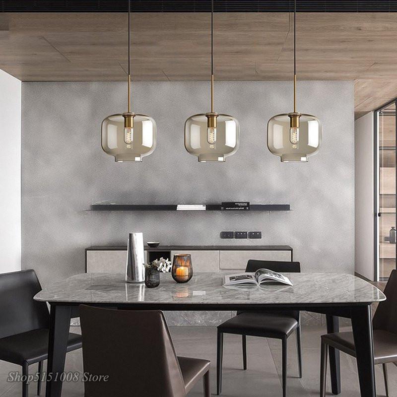 Nordic Glass Pendant Light Modern Living Room Kitchen Hanging Lamps Lighting Fixtures LED Lamp Home Decor Suspension Luminaire