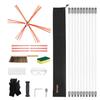 Chimney Sweep Kit, 10m Maximum Extendable Length Chimney Brush, Chimneys Cleaning Kit with Bristle Replacements & Goggles, 90° Bendable Fireplace