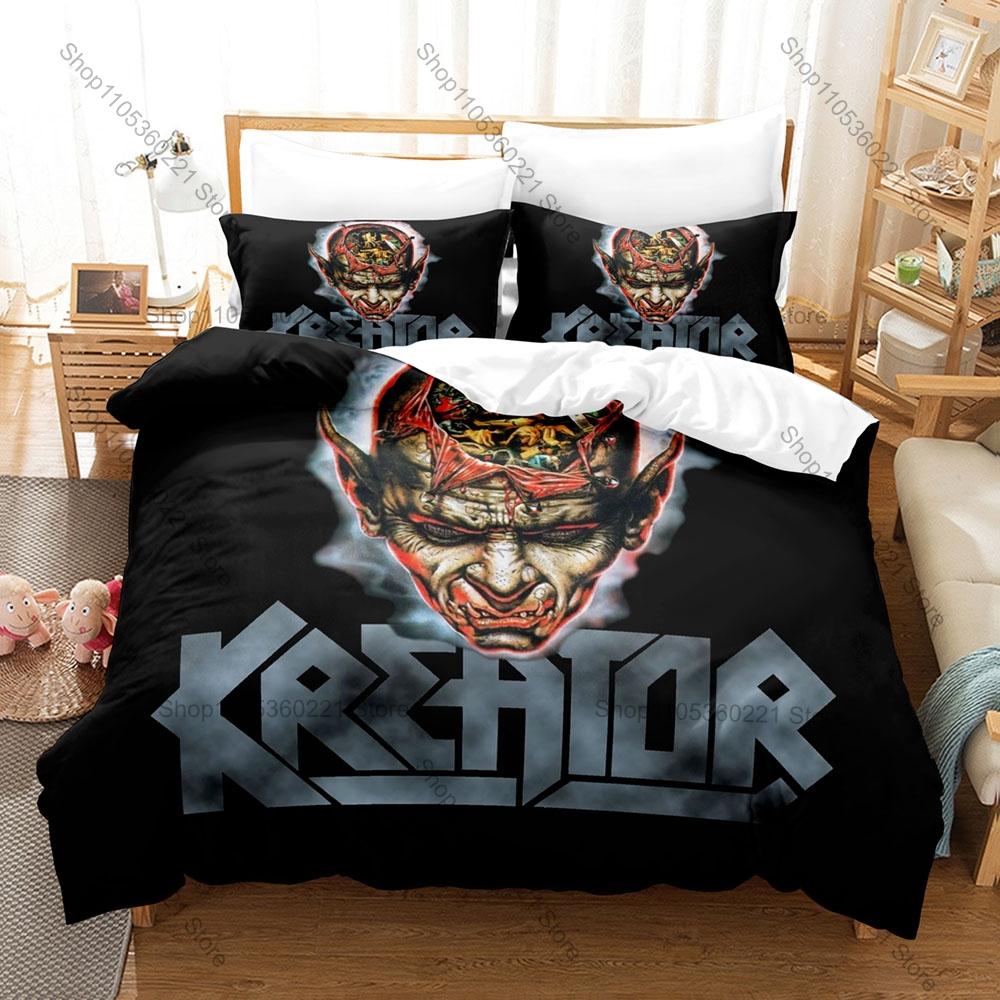 Kreator Pioneering German Thrash Band Classic Retro Album Art Heavy Rock Bedding Duvet Cover + 2 Pillowcases Underground