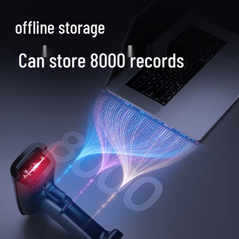 Deli Wireless 1D Laser Barcode Scanner with Charging Cradle