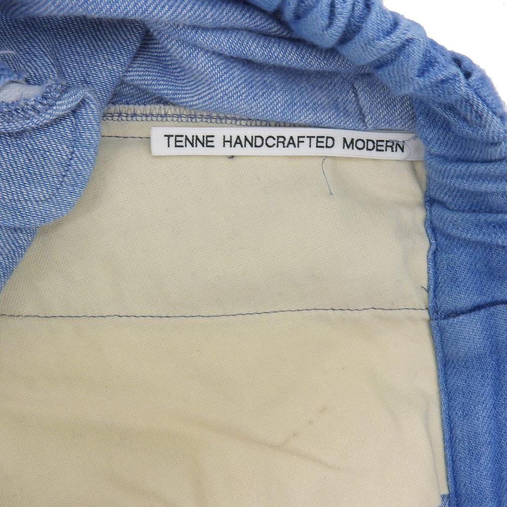 TENNE HANDCRAFTED MODERN Cotton tuck wide pants bottoms for women blue S Bottoms S blueUsed
