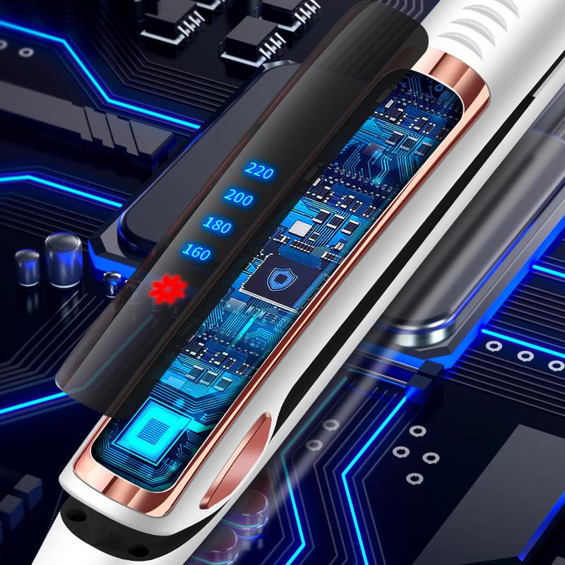 Adjustable Hair Straightener & Curler for Dorms - Works On Wet & Dry Hair