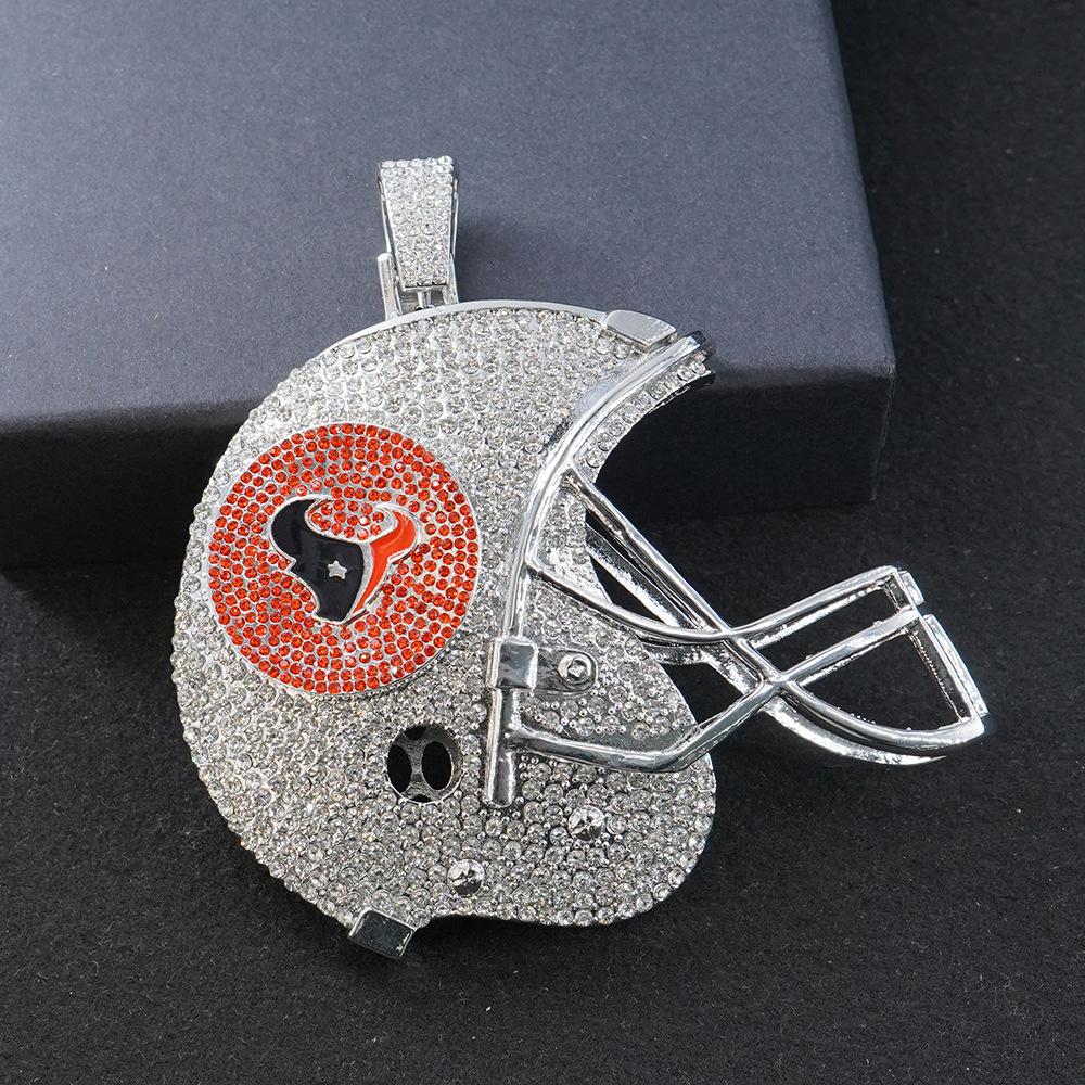 Houston Texans Football Helmet Alloy Pendant Necklace Accessories