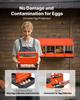 Chicken Nesting Boxes, 4 Compartments, Metal Egg Laying Boxes with Protective Collection Lids, Roll Out Nesting Box, Easy To Assemble, Ideal for Hens,