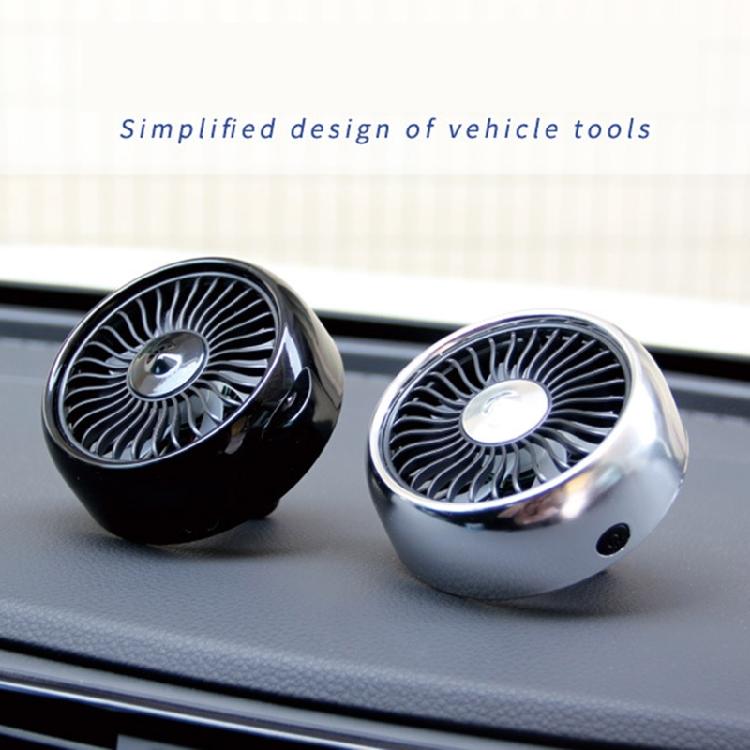 Car USB Fan Air Outlet Lighting LED Flash CoolingFan Portable Cooler Three-speed