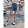 Pantaloncini di Jeans Larghi a Vita Alta da Donna, Pantaloncini Jeans alla Moda Casual Slim Fit per l'Uso Quotidiano delle Signore