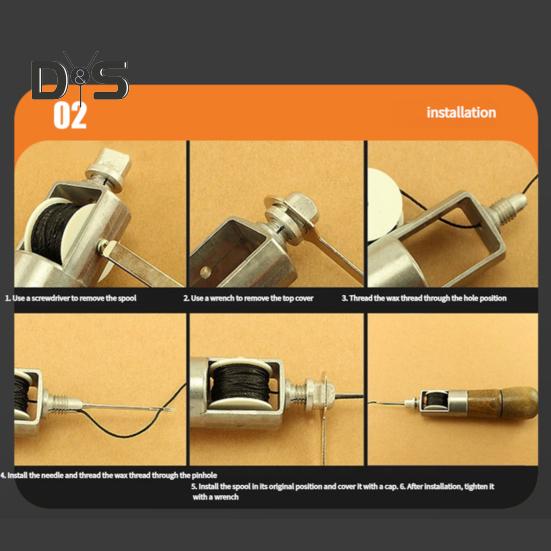 Leather Sewing Awl Set Hand Stitcher Leather Repair Tool Kit with Needles Wrench Screwdriver Hand Sewing Tool for Leather Heavy Fabric DIY Leather