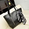 Women Black Skull Print Bags Zipper Shoulder Handbag Tote Bag Handbag Women Skull