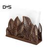 Decorative Napkin Holder Tissue Rack Leaf Shaped Easy To Install Countertop Free Standing Napkin Holder with Stable Base