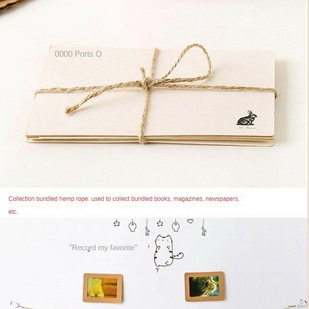 Kolorowa lina konopna, ręcznie robiony materiał dekoracyjny DIY, ręcznie robiony, grubo tkany sznur konopny, dekoracja ścienna ze zdjęciem, w zestawie z materiałem odpornym na zużycie