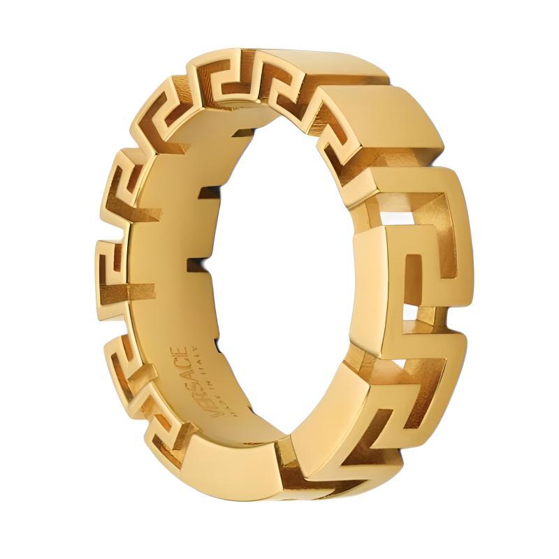 Versace Tastaturmuster hohler Designring Damen leicht 31512946 1022282-1A00620_DG5_7_3J000-hellgold 15