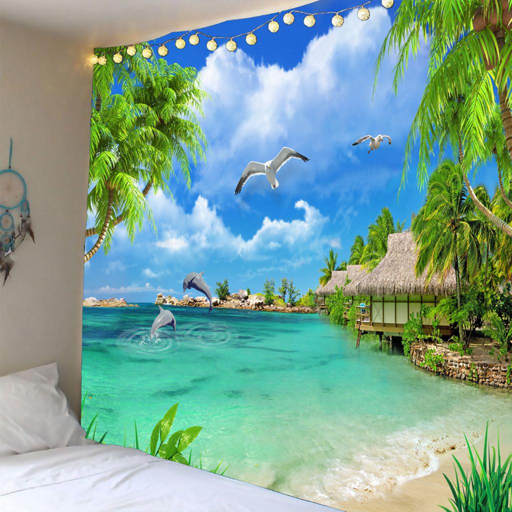 Tapestry Beautiful Pictures Art Mural Hanging Decoration Seascape