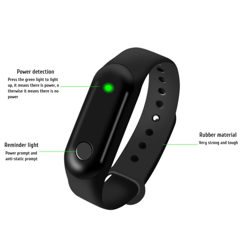 Antistatische Draadloze Polsband Automatische Elektrostatische Verwijderings Armband met Opbergdoos Verstelbaar Antistatisch