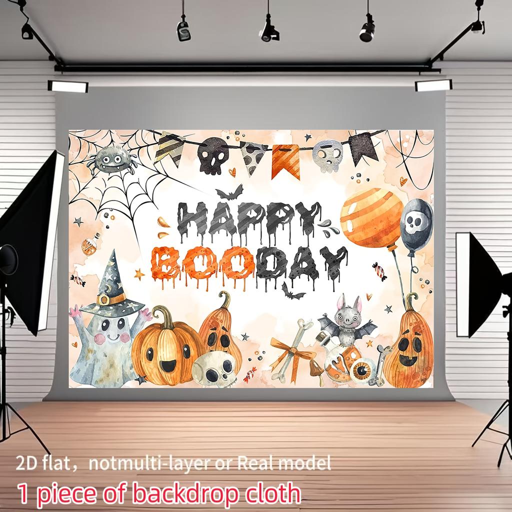 2D plane 1 2D plane Boo Day birthday and Halloween party banner - suitable for boys and girls.PMJ
