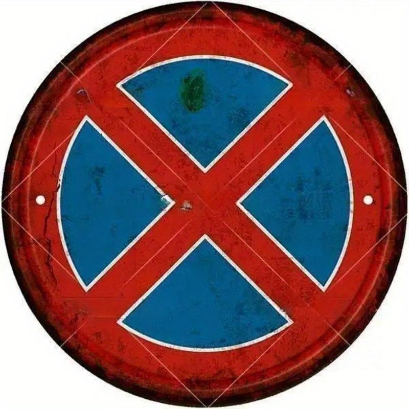 Holzschild „STOP“ mit Warnung, rund, für Garage, Vintage, Holzschild, Blechschild, Wanddekoration für Zuhause, Bar, Kneipe, Ladenschild, Männerhöhle, Yad, Outdoor, für Tür