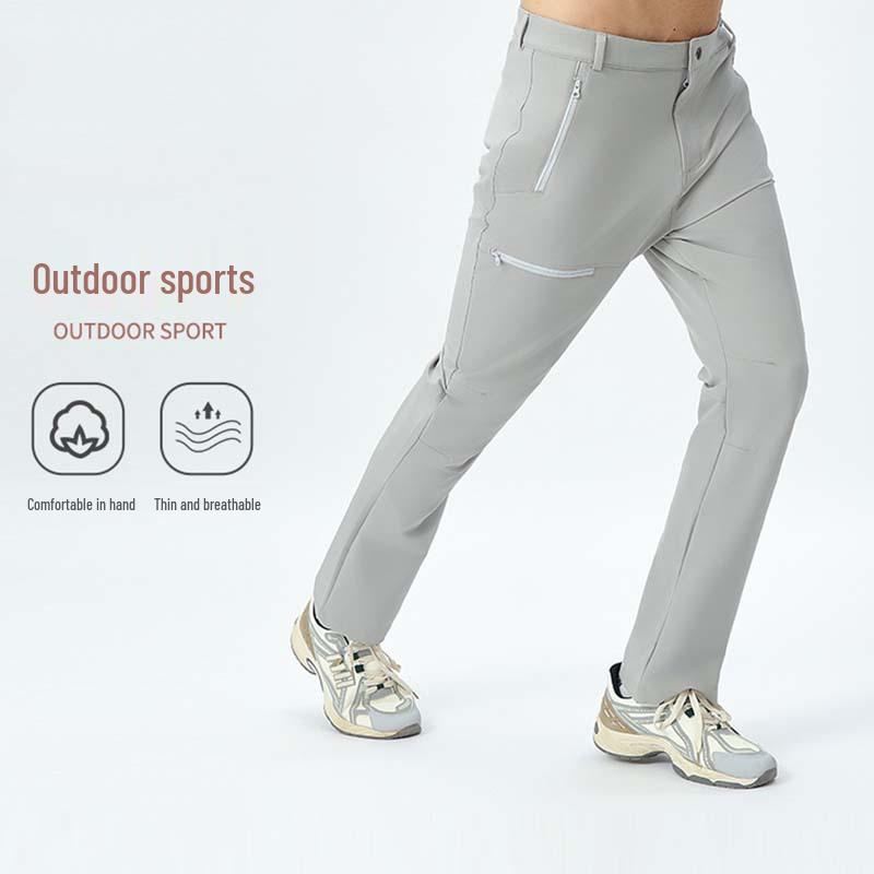 Pánské jarní/letní softshellové větruodolné kalhoty – Outdoorové, rychleschnoucí, antibakteriální, funkční kalhoty pro sport a horolezectví