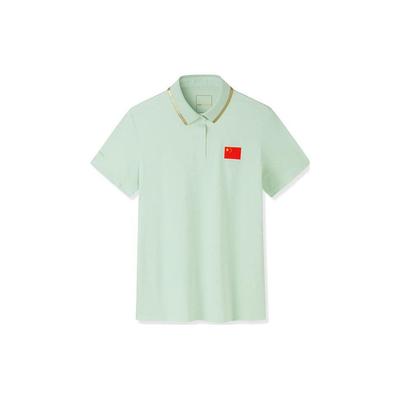 Champion Series Letter Flag Short Sleeve Polo Shirt Women Tops 162320118-2