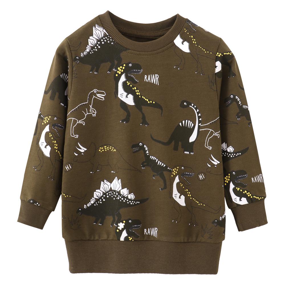 Girls Cartoon Knit Terry Cotton Hoodie - Long Sleeve, New Autumn Collection, European & American Style 6T (130 cm)