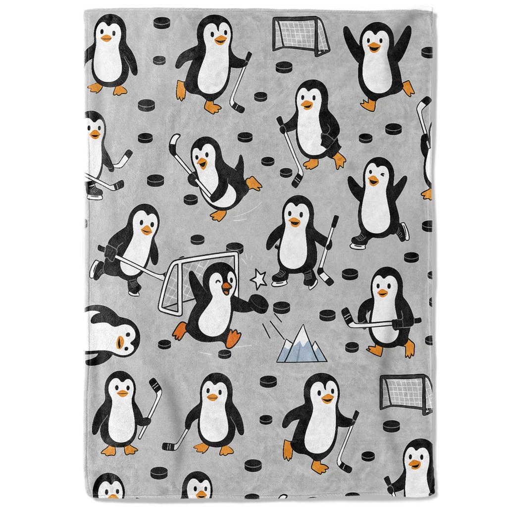 Penguin Blanket Soft Cute Penguins Flannel Fleece Throw Blanket Lightweight Fuzzy Plush Blanket for Couch Bed Sofa Home Decor
