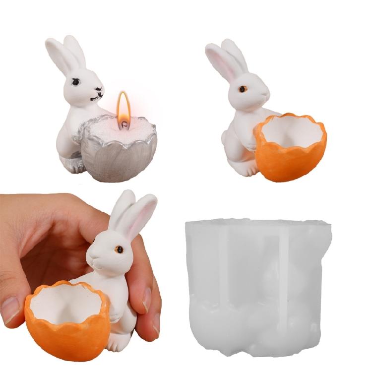 Decorationative Silicone Mould for Rabbits in Eggs Shell Designs Great for Holiday Parties Craft and Decoration
