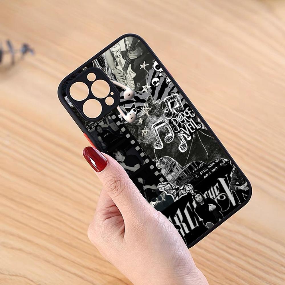 P-pierce The Veil Band Phone Case Black Matte For IPhone 16ProMax 15 13 12 11 14 Pro Max Mini Plus SE2020 XS Max XR Cover