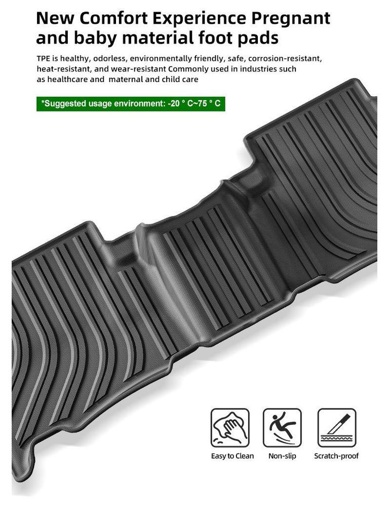 Eco-Friendly TPE Floor Mats & Trunk Liner for 2015-2024 Toyota Fortuner