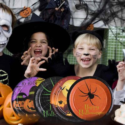 Halloween Paper Plates Disposable Paper Dishes Halloween Party Supplies