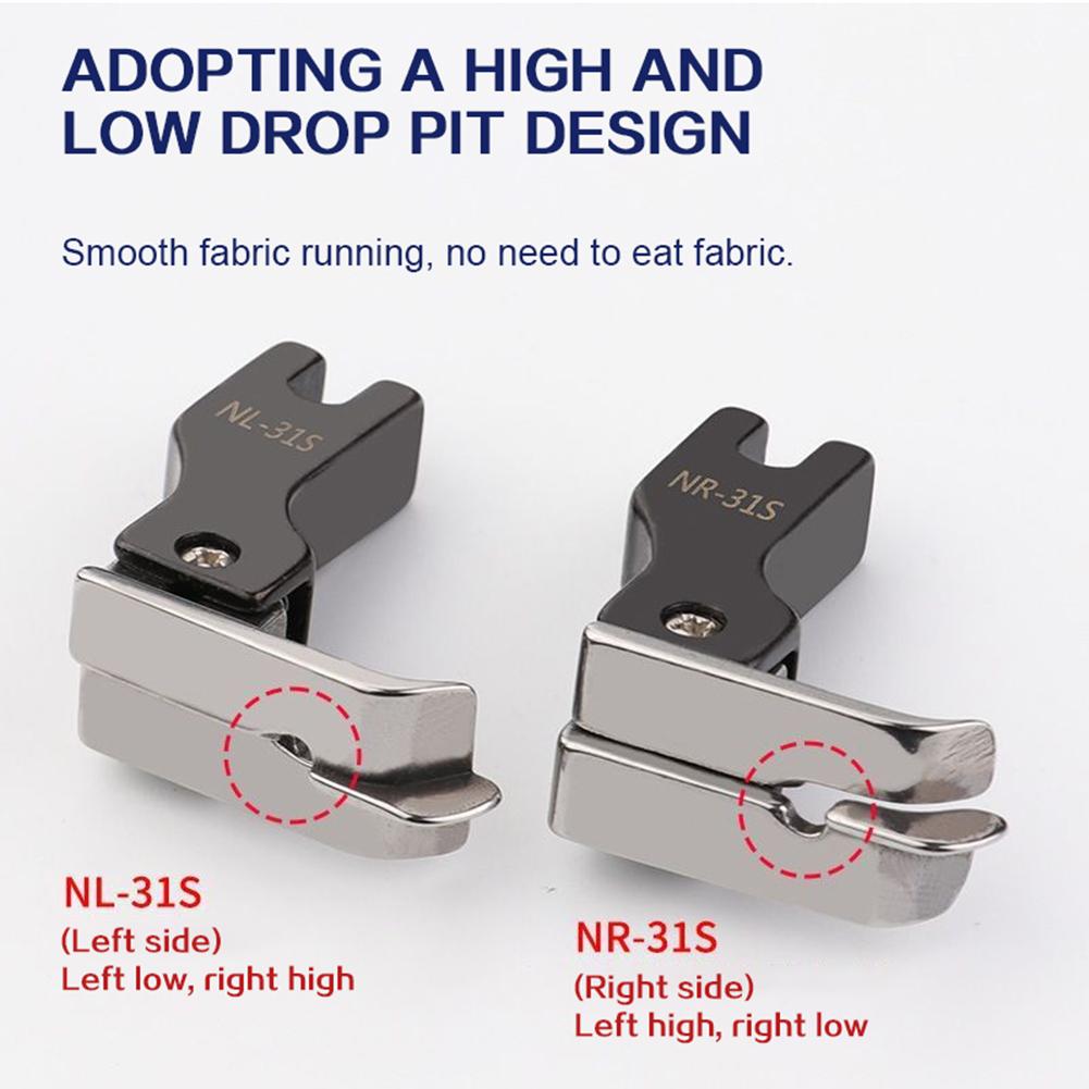 Przystawka Stopka Dociskowa do Maszyny do Szycia Stal Tytanowa Profesjonalna Przemysłowa Stopka do Komputerowej Płaskiej Maszyny do Szycia