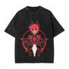 Harajuku  Cotton Oversized TshirtMen Short Sleeve TeesAlastor I Love My Boyfriend Summer Loose Washed Tops TShirt