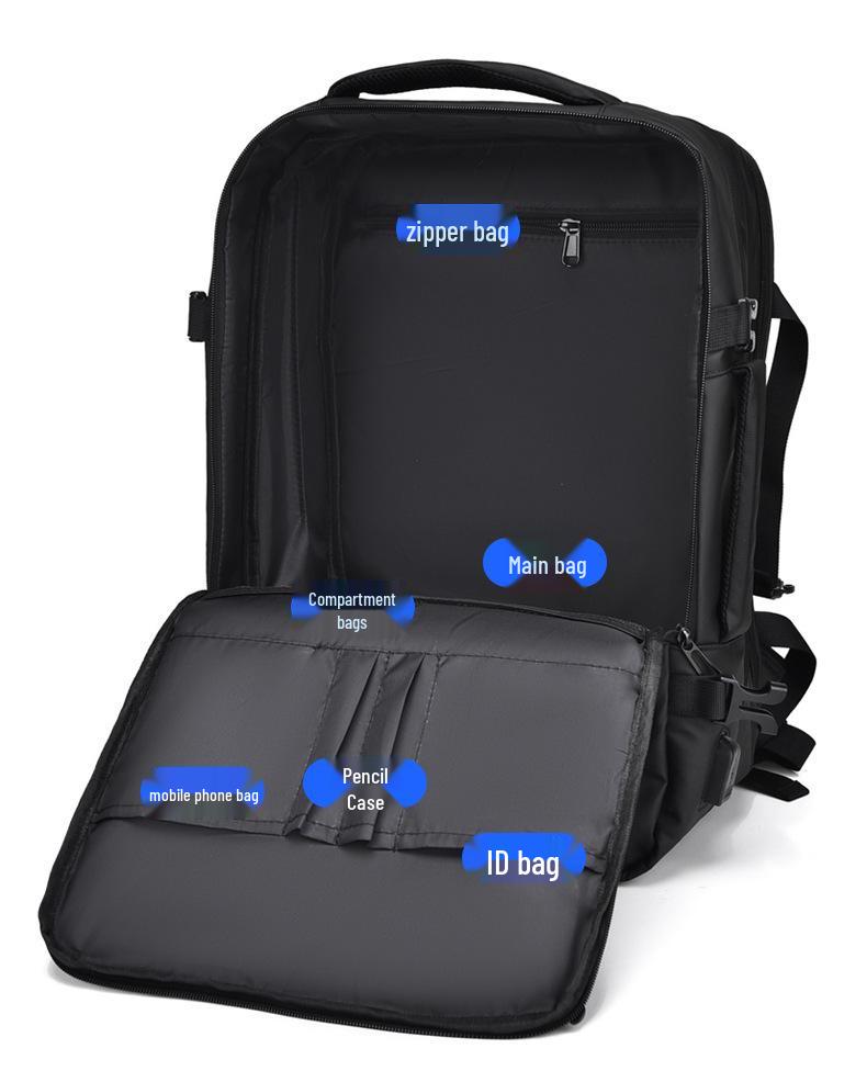 Men's Large Capacity Travel & Business Backpack for Commuting and Short-Distance Trips