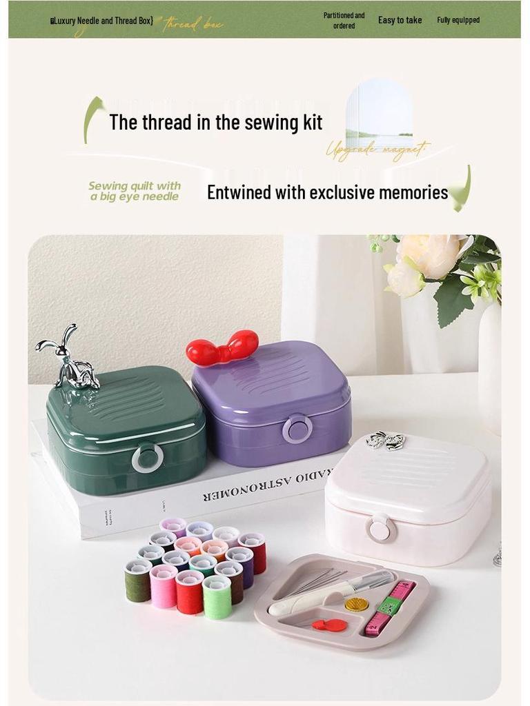 Premium Magnetic Needle & Thread Box: Compact High-Quality Sewing Kit for Home and Dormitory Use