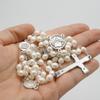Mother-of-Pearl Rose Rosary In Four Major Hall Style, Imported from Italy