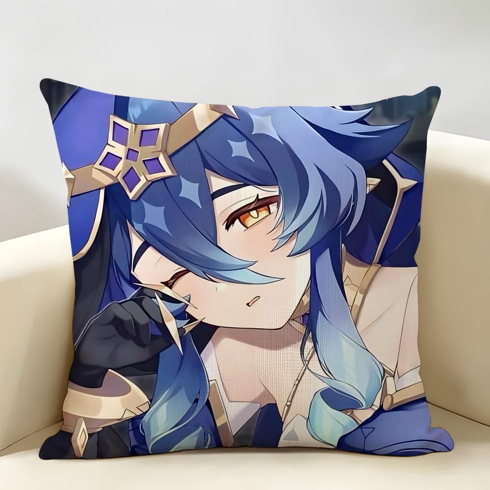 Layla Genshin Impact Cushion Cover Natural Linen Organic Fabric DoubleSided Printing Room Sofa Decor Pillow Case