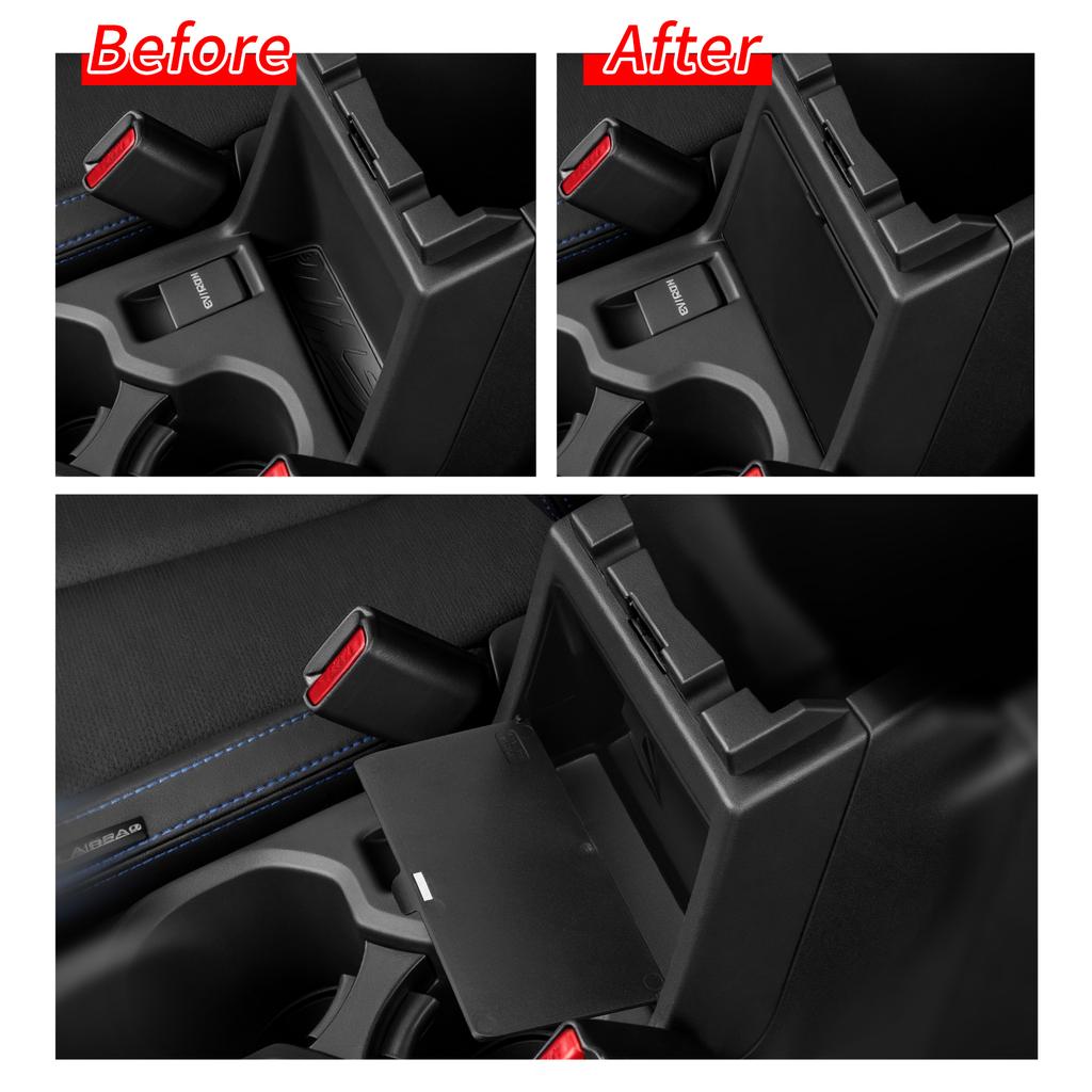 Für Subaru Forester 2025 2026 Armlehnen-Aufbewahrungsbox Mittelkonsole Verstecktes Armlehnenfach Organizer Auto Zubehör Schwarz