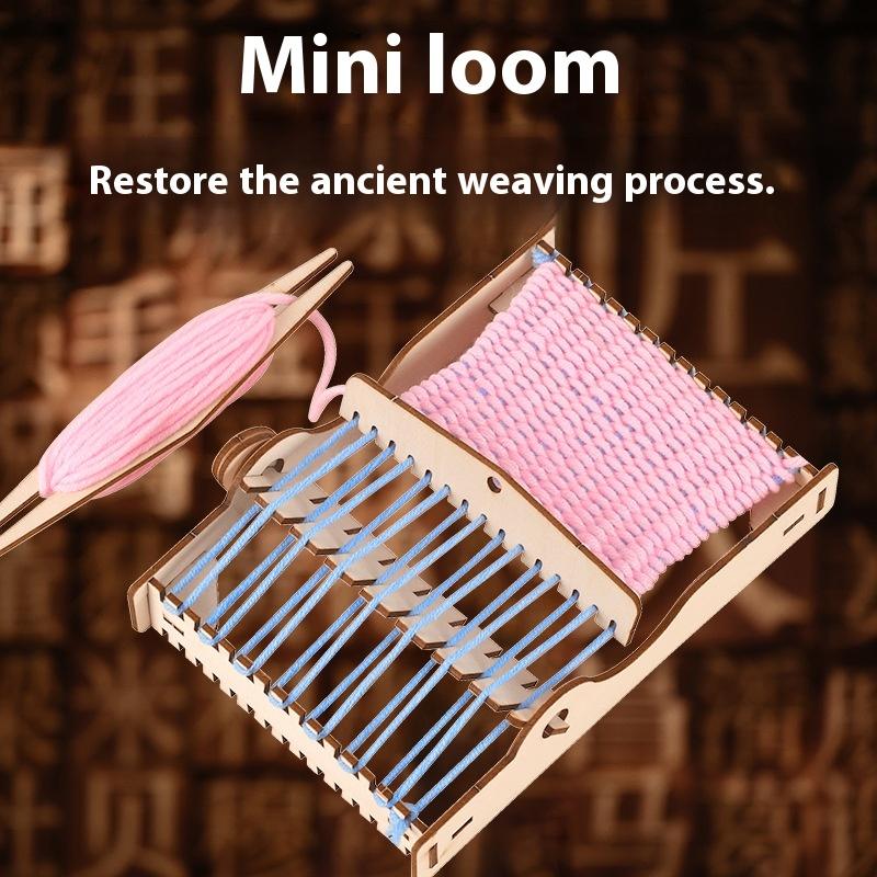 Wooden Weaving Loom Craft Yarn Diy Hand Knitting Machine Kids Educational Toys Woven Tool Handmade For Beginners Kids
