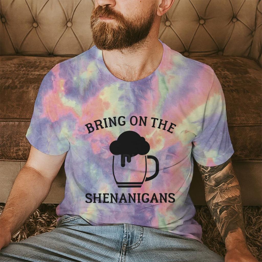 Irish Drinking Team Tshirt for Unisex St Patricks Day Beer Tee Round Neck Short Sleeve Tee Unisexs St Patricks Day Shirt